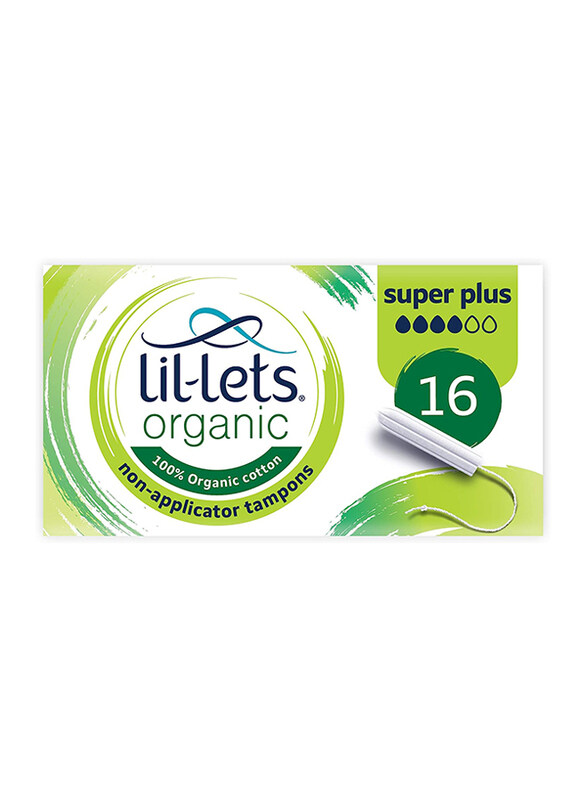 

Lil-Lets Organic Non Applicator Super Plus Tampon, 16 Pieces