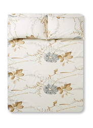 Aceir 3-Piece 180 TC Premium Collection Cotton Bedsheet Set, 1 Flat Bedsheet + 2 Pillow Cases, Queen, Multicolour