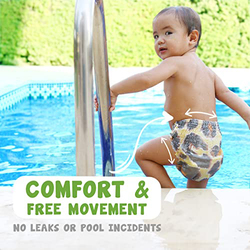Pureborn Water Baby Swim Pants, L, 9-14 kg, 18 Count