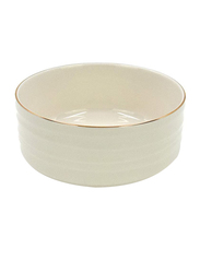 Qualitier 15cm Round Cereal Bowl, Gold/White