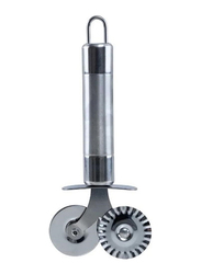 Classy Touch Double Roller Pizza Cutter, Silver
