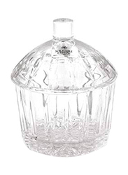 Solitaire Crystal Round Peerage Sugar Bowl with Cover, Clear