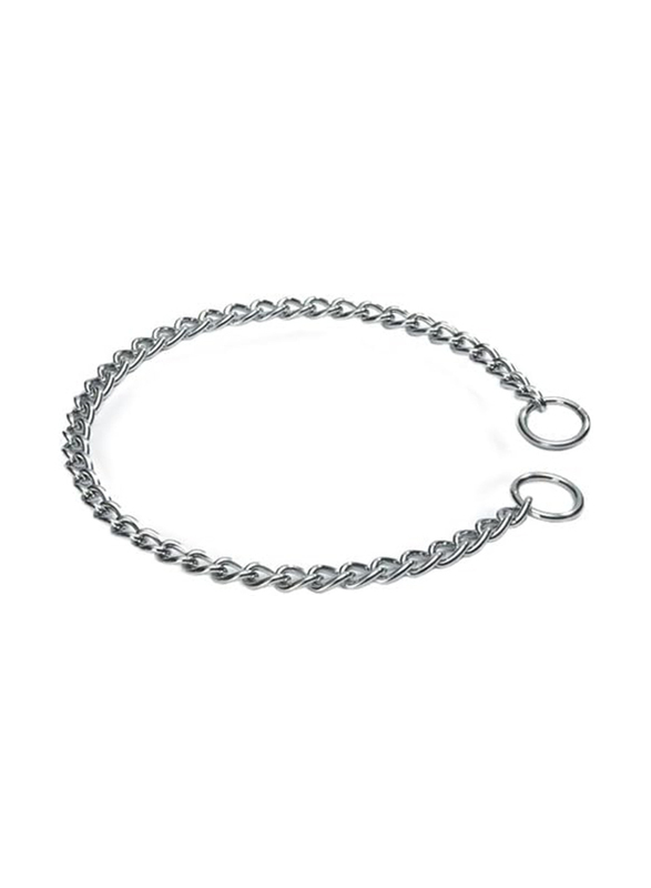 Beeztees Choke Chain with Round Links, 2mm x 40cm, Chrome Plated