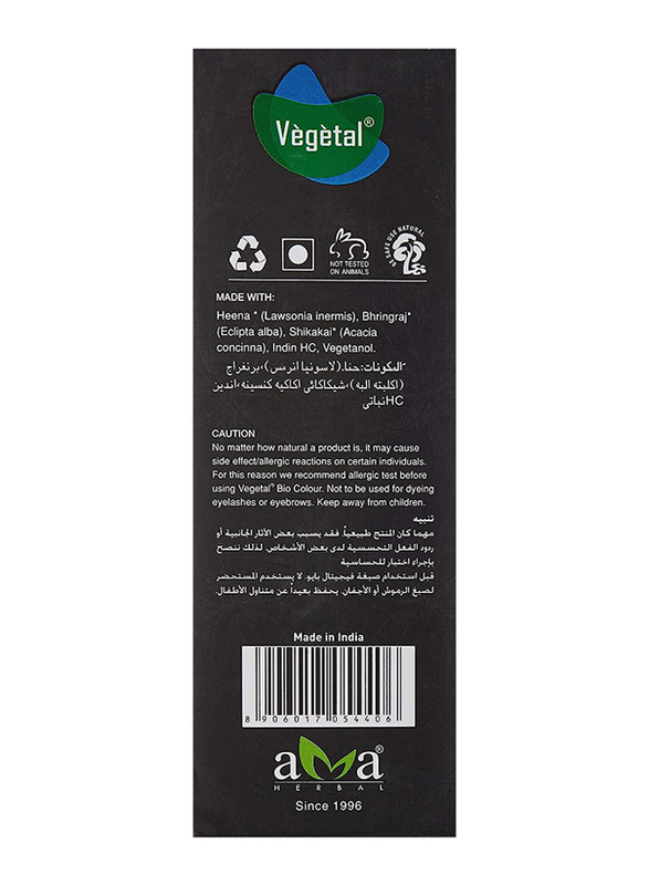 Vegetal Bio Permanent Beard & Moustache Colour, 100g, Black