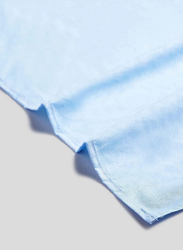 Aceir 3-Piece Printed Cotton Bedsheet Set, 240 x 254cm, Light Blue