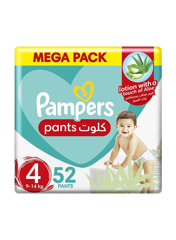 

Pampers Baby-Dry Pants Diapers, Size 4, 9-14 kg, Mega Pack, 52 Count