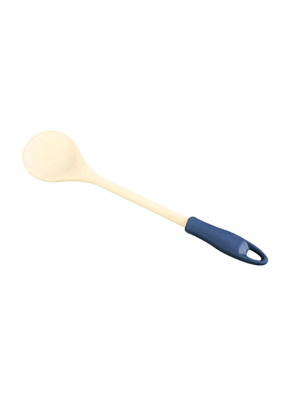 Tescoma Presto Wood Round Spoon, 637206, White/Blue