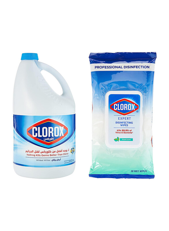 

Clorox Liquid Bleach and Expert Disinfecting Wipes, 2 Pieces