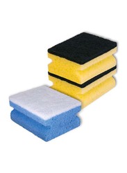 York Clean & Shine Grip Groove Sponge, 58g, 3031030, Multicolour