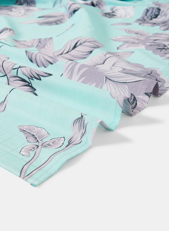 Aceir 2-Piece 180 TC Premium Collection Printed Cotton Bedsheet Set, 1 Bedsheet + 1 Pillow Case, Single, Sea Nymph