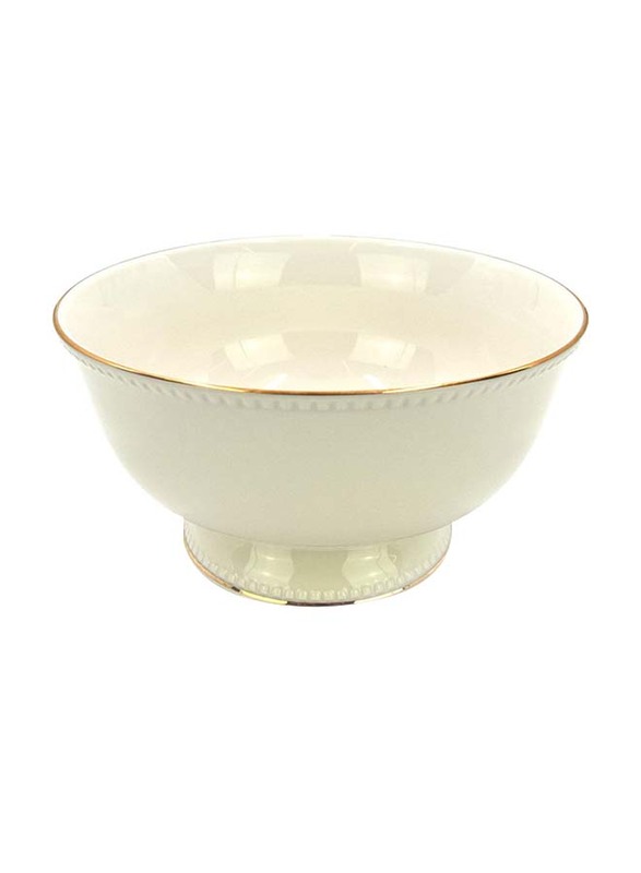 Qualitier 21cm Salad Bowl, Luxe/ip3018, Gold White