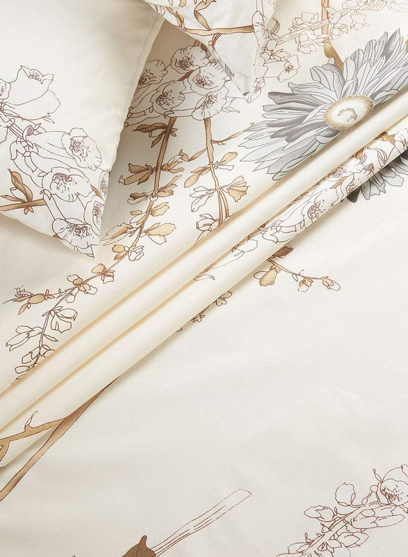 Aceir 3-Piece 180 TC Premium Collection Cotton Bedsheet Set, 1 Flat Bedsheet + 2 Pillow Cases, Queen, Multicolour