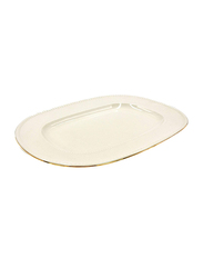 Qualitier 33cm Oval Platter Plate, Beige