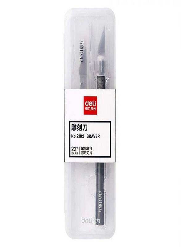 

Deli Cutter Pen Type with Blade, Silver