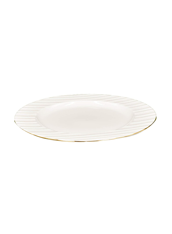 Qualitier 21cm Dessert Plate, Gold/White