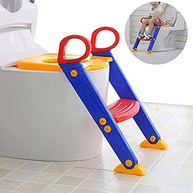 Rahalife Potty Training Seat with Ladder for Toddles Kids, Multicolour