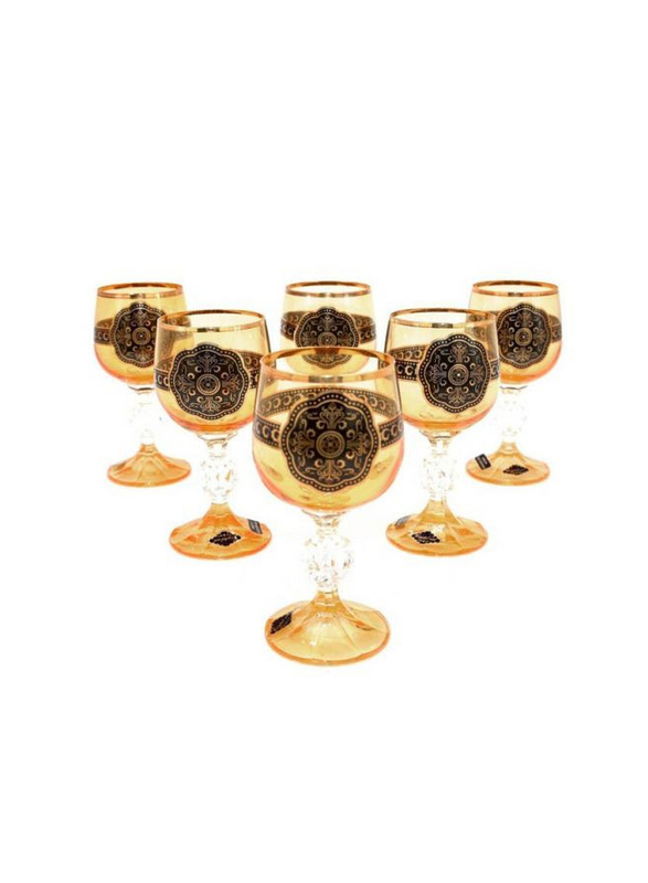 L.T.R Set of 6 Pieces Stemware Glass - 50 ml - Gold