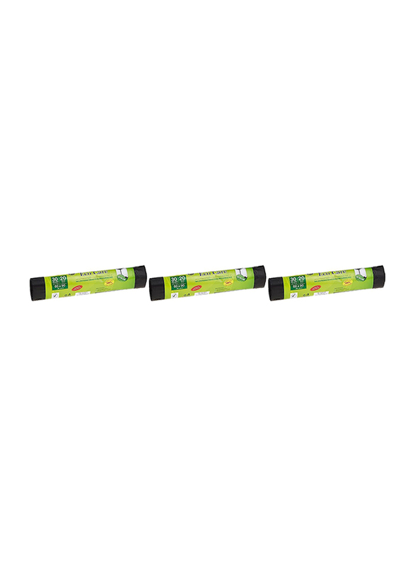 

Eco Care Black Garbage Bag Roll, 3 x 20 Piece