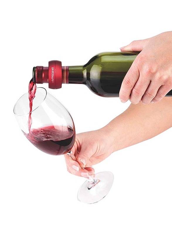 Tescoma Drip Collar Uno Vino Stopper, 16 x 8.5 x 2.3cm, Red