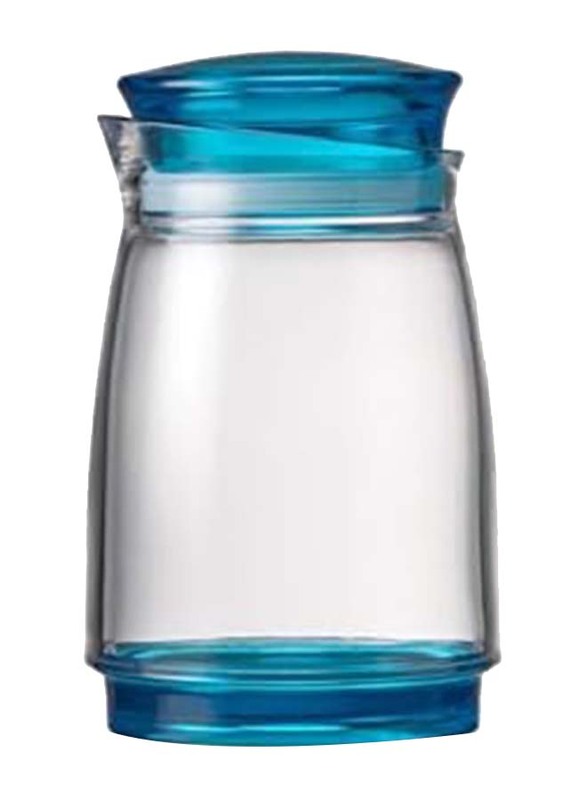 Hec Feliz Canister, 32oz, Clear/Blue