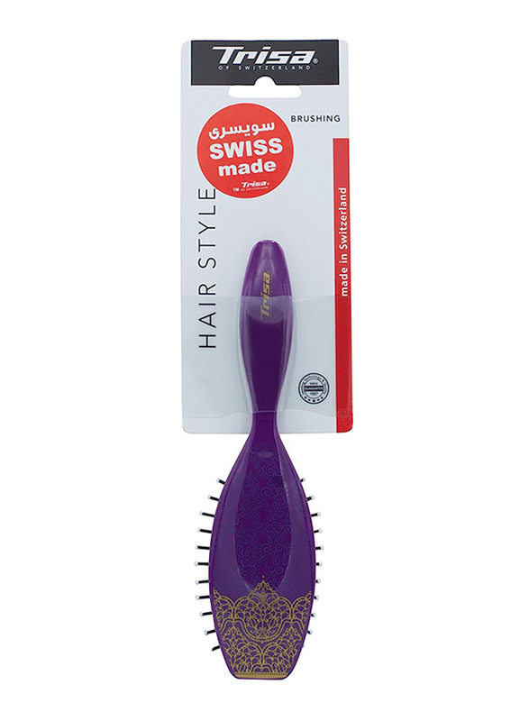 Trisa Small Hairstyle Nylon Pins Hair Brush for All Hair Types, 1 Piece