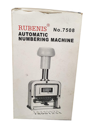 Deli 8-Digit Automatic Numbering Machine, 7508, Silver/White