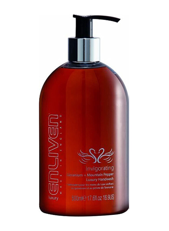 

Enliven Luxury Invigorating Geranium & Mountain Pepper Hand Wash, 500 ml, Red