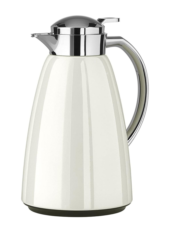 Emsa 1.0 Ltr Stainless Steel Campo Vacuum Flask, 516526, White