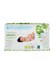 Pureborn Organic Bamboo Diapers, Size 2, 3-6 kg, 31 Count