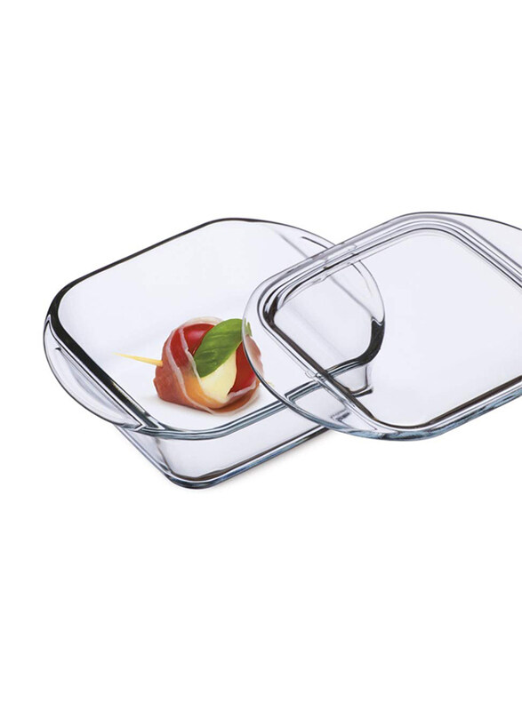 

Simax Square Casserole with Lid, 16 x 14 x 7cm, Clear