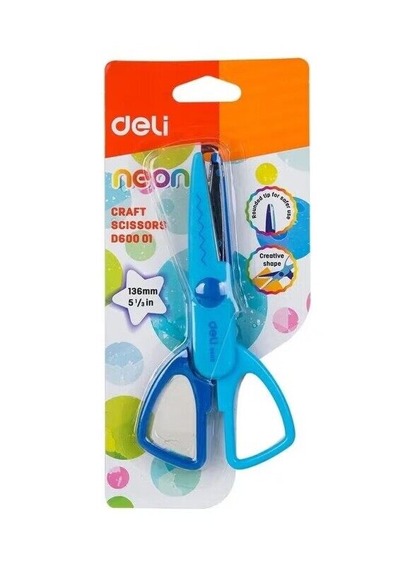 

Deli Zigzag Design Craft Scissor, Blue
