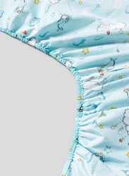 Aceir 6-Piece Cotton Comforter Set, King, 220 x 240cm, Blue/White