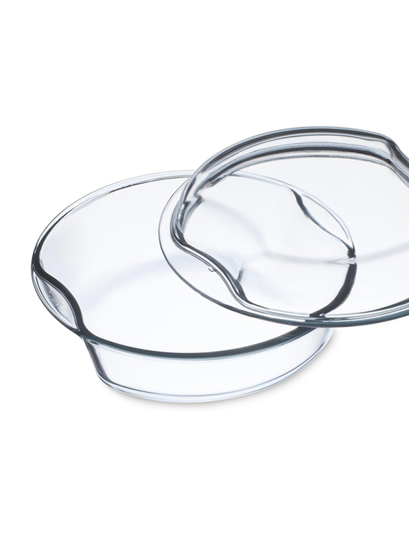 Simax 27cm Round Casserole with Lid, Clear