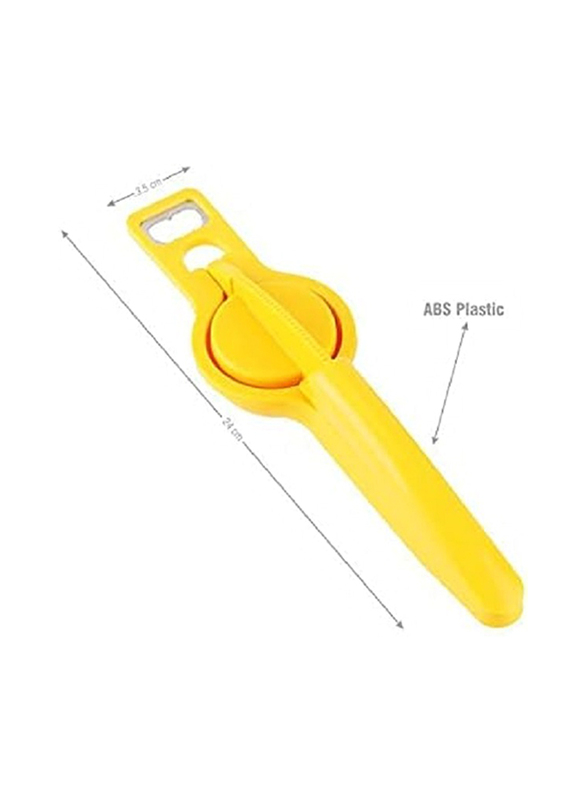Classy Touch 24cm Lemon Squeezer With Bottle Opener, Yellow