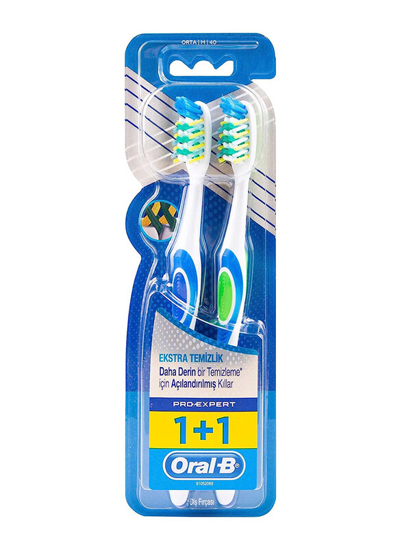 

Oral B Pro Expert Crossaction Extra Clean 40 Toothbrush, 2 x Medium