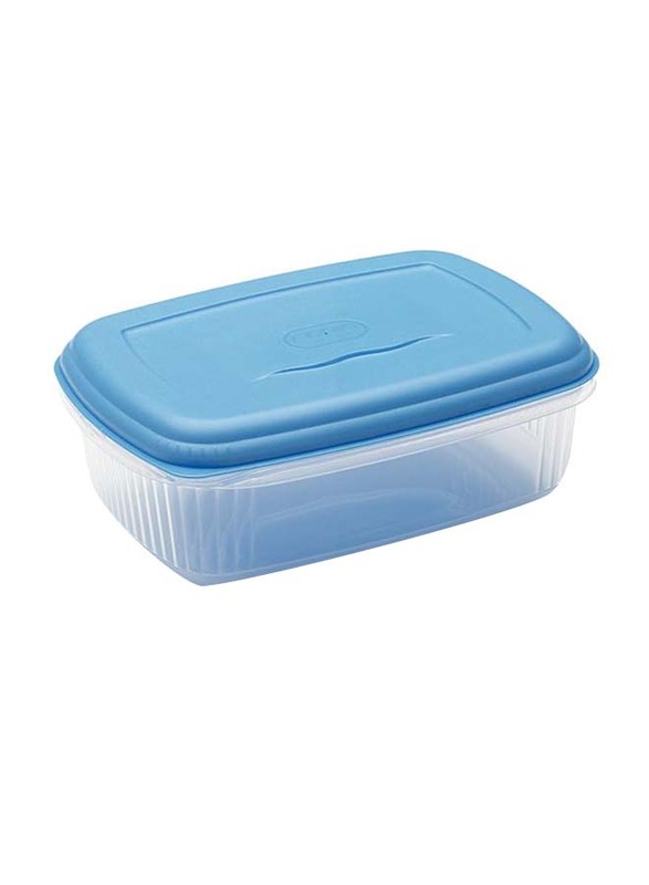 Addis Rectangle Food Container, 1.2L, Blue/Clear