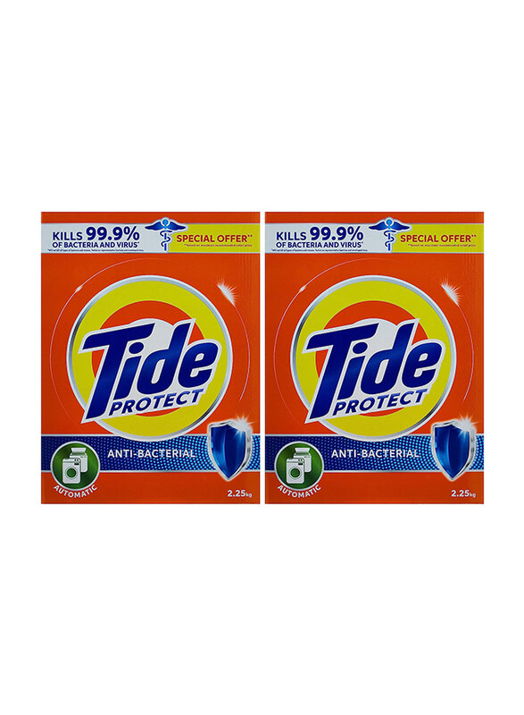 

Tide Protect Antibacterial Laundry Detergent Automatic, 2 x 2.25 Kg
