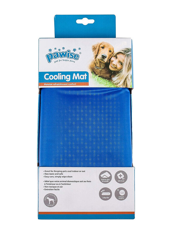 

Pawise All for Paws Modern Cat Fiesta Tee Cooling Mat, 8cm, Blue