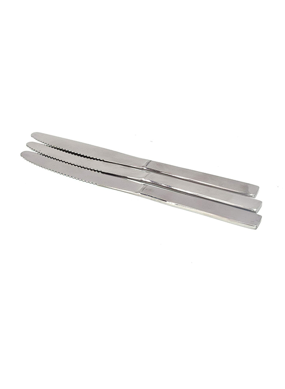 Kitchen Souq 3-Piece Sira Table Knife Set, 00940010000, Silver
