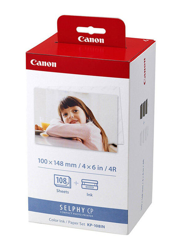 

Generic Canon A6 SELPHY CP Color Ink/Paper Set KP-108IN A6, White