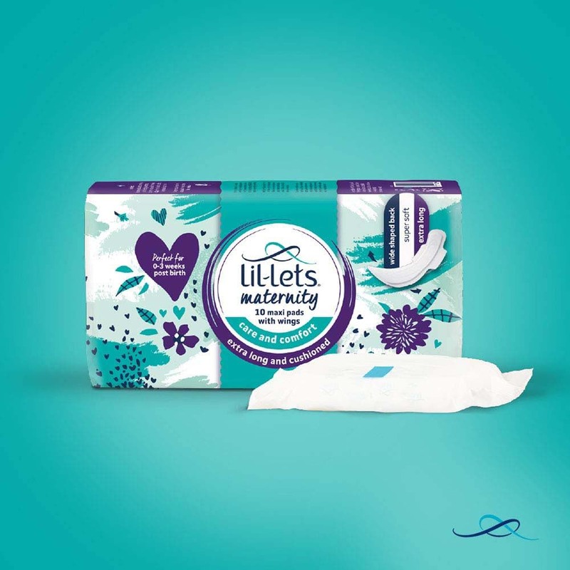 Lil-lets Maternity Maxi Pads with Wings, 10 Pieces
