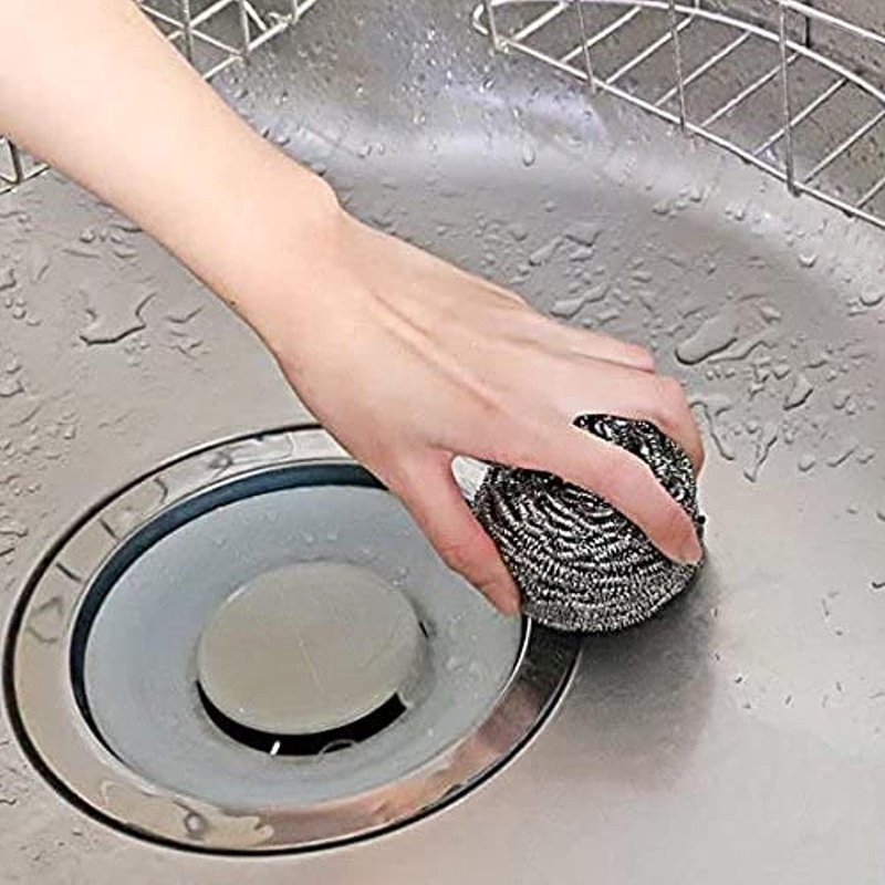 Classy Touch Stainless Steel Sponges/Scrubbing Scouring Pad/Steel Wool Scrubber for Kitchens & Bathroom, Pack of 3