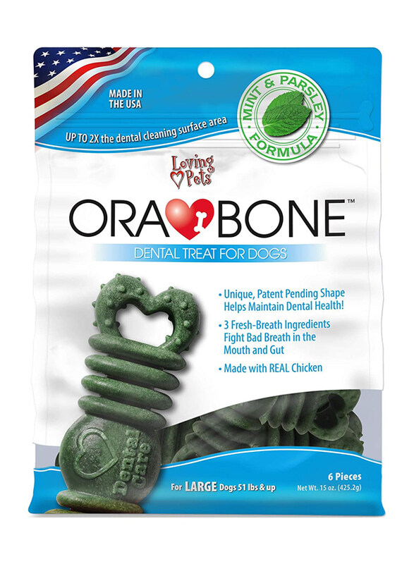 

Loving Pets Orabone Chicken Dental Treat Dogs Dry Food, 5158, 6 x 15 Oz, Large