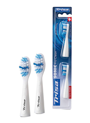 Trisa Sonic Medium Toothbrush Refill, 2 Pieces