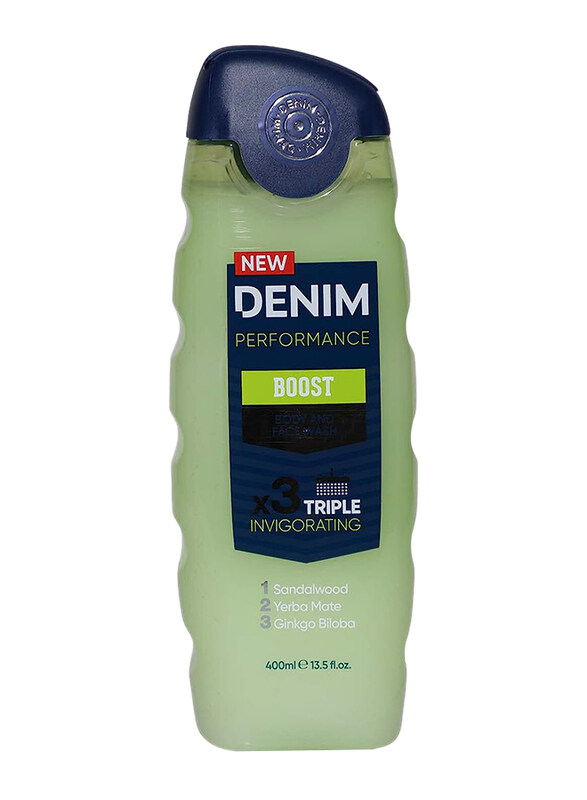 

Denim 2-in-1 Body & Face Wash Detox, 400 ml