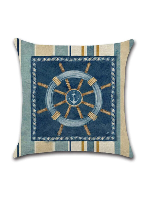 

ACEIR 45 x 45cm Helm Printed Cotton Blend Cushion Cover, Multicolour
