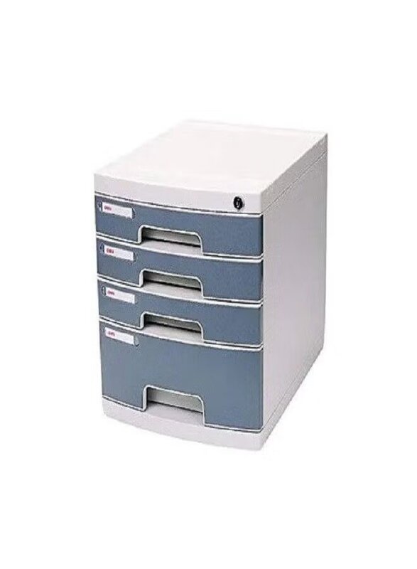 Deli 4 File Drawer Cabinet with Lock, Grey