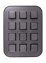 RL Industry 12 Cup Nonstick Tray, CB00979, 35.3x26.8x2.3 cm, Black