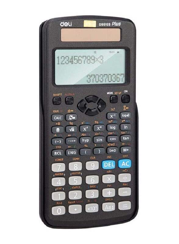 Deli 10+2 Digits Scientific Calculator 417F, Black
