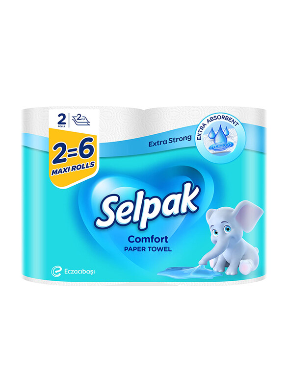 

Selpak 2-Ply Comfort Paper Towel Maxi Rolls, 2 x 270 Sheets